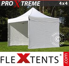 Tente evenementielle FleXtents Xtreme 4x4m Blanc, avec 4 cotés