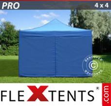 Tente evenementielle FleXtents PRO 4x4m Bleu, avec 4 cotés