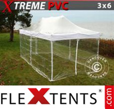 Tente evenementielle FleXtents Xtreme 3x6m Transparent, avec 6 cotés