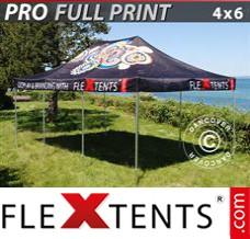 Tente evenementielle FleXtents PRO avec impression numérique, 4x6m