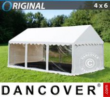 Tente evenementielle Original 4x6m PVC, Panoramique, Blanc