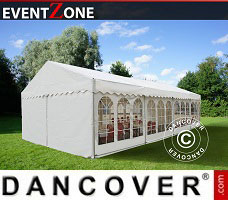 Tente evenementielle professionnelle EventZone 6x12 m PVC, Blanc