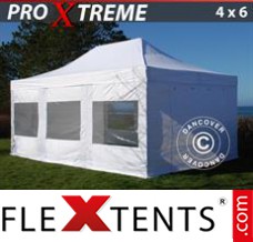 Tente evenementielle FleXtents Xtreme 4x6m Blanc, avec 8 cotés