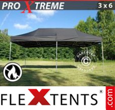 Tente evenementielle FleXtents Xtreme 3x6m Noir, Ignifugé