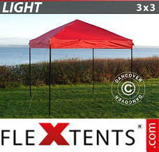 Tente evenementielle FleXtents Light 3x3m Rouge