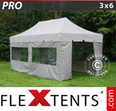 Tente evenementielle FleXtents PRO "Peaked" 3x6m Latte, avec 6 cotés