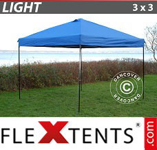 Tente evenementielle FleXtents Light 3x3m Bleu