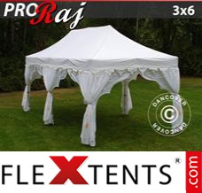 Tente evenementielle FleXtents PRO "Raj" 3x6m Blanc/Doré