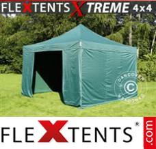 Tente evenementielle FleXtents Xtreme 4x4m Vert, avec 4 cotés