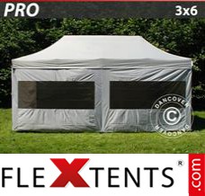 Tente evenementielle FleXtents PRO 3x6m Argenté, avec 6 cotés