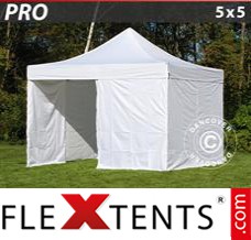 Tente evenementielle FleXtents PRO 5x5m Blanc, avec 4 cotés