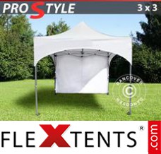 Tente evenementielle FleXtents PRO "Arched" 3x3m Blanc, avec 4 cotés