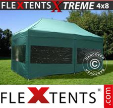 Tente evenementielle FleXtents Xtreme 4x8m Vert, avec 6 cotés