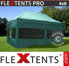 Tente evenementielle FleXtents PRO 4x8m Vert, avec 6 cotés
