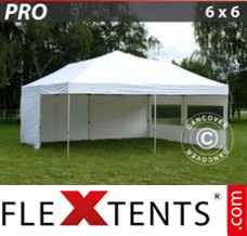 Tente evenementielle FleXtents PRO 6x6m Blanc, avec 8 cotés