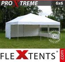 Tente evenementielle FleXtents Xtreme 6x6m Blanc, avec 8 cotés