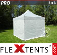 Tente evenementielle FleXtents PRO 3x3m Argenté, avec 4 cotés