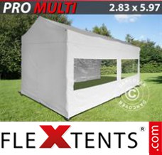 Tente evenementielle FleXtents Multi 2,83x5,87m Blanc, avec 6 cotés