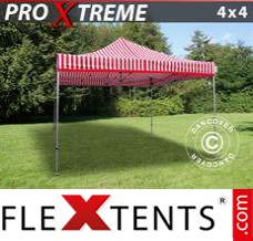 Tente evenementielle FleXtents Xtreme 4x4m rayé
