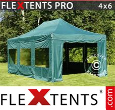 Tente evenementielle FleXtents PRO 4x6m Vert, avec 8 cotés