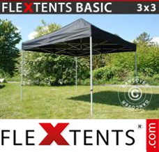 Tente evenementielle FleXtents Basic, 3x3m Noir