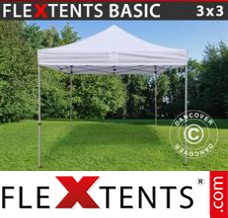 Tente evenementielle FleXtents Basic, 3x3m Blanc