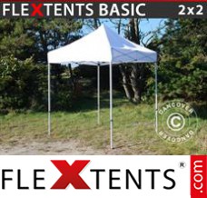 Tente evenementielle FleXtents Basic, 2x2m Blanc