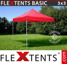 Tente evenementielle FleXtents Basic, 3x3m Rouge