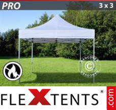 Tente evenementielle FleXtents PRO 3x3m Blanc, Ignifugé