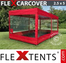 Tente evenementielle FleX Carcover, 2,5x5m, Rouge