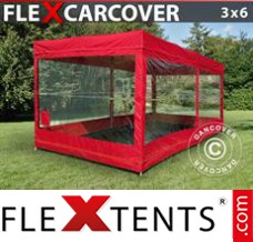 Tente evenementielle FleX Carcover, 3x6m, Rouge