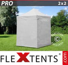 Tente evenementielle FleXtents PRO 2x2m Blanc, avec 4 cotés