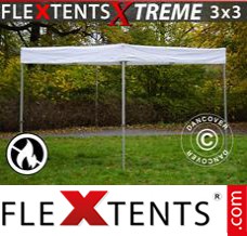 Tente evenementielle FleXtents Xtreme Exhibition 3x3m, blanc, avec retardateur de...