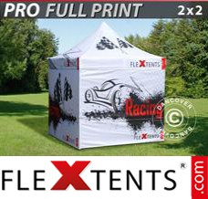 Tente evenementielle FleXtents PRO avec impression numérique, 2x2m, incl. 4 parois