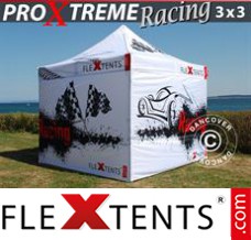 Tente evenementielle FleXtents PRO Xtreme Racing 3x3m, Edition limitée