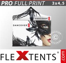 Tente evenementielle FleXtents PRO avec impression numérique, 3x4,5m, incl. 4 parois