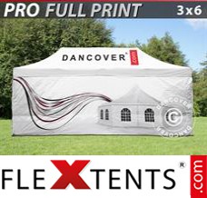 Tente evenementielle FleXtents PRO avec impression numérique, 3x6m, incl. 4 parois