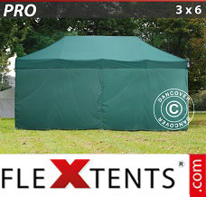 Tente evenementielle FleXtents PRO 3x6m Vert, avec 6 cotés