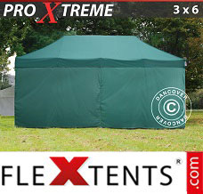 Tente evenementielle FleXtents Xtreme 3x6m Vert, avec 6 cotés