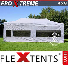 Tente evenementielle FleXtents Xtreme 4x8m Blanc, avec 6 cotés