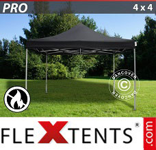Tente evenementielle FleXtents PRO 4x4m Noir, Ignifugé