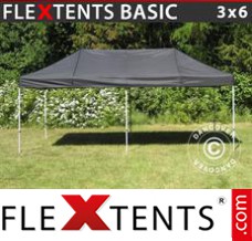 Tente evenementielle FleXtents Basic, 3x6m Noir