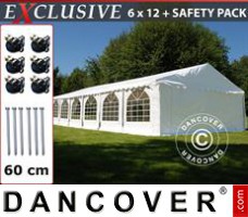 Tente evenementielle Exclusive 6x12m PVC, Blanc