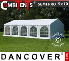 Tente evenementielle SEMI PRO Plus CombiTents® 5x10m 3-en-1, Blanc