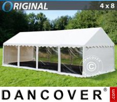 Tente evenementielle Original 4x8m PVC, Panoramique, Blanc