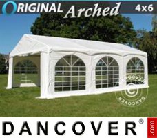 Tente evenementielle Original 4x6m PVC, "Arched", Blanc