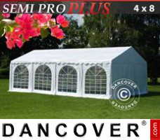 Tente evenementielle SEMI PRO Plus 4x8m PVC, Blanc