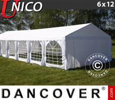 Tente evenementielle UNICO 6x12m, Blanc