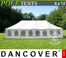 Tente evenementielle 6x12m PVC, Blanc