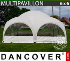Tente evenementielle dome Multipavillon 6x6m, Blanc